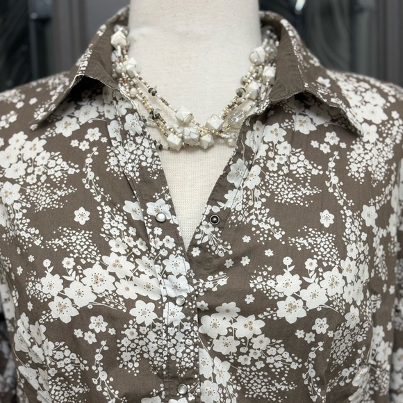 Columbia Sportswear XCO Floral Pearl Snap Front Women's Top - Picture 2 of 7